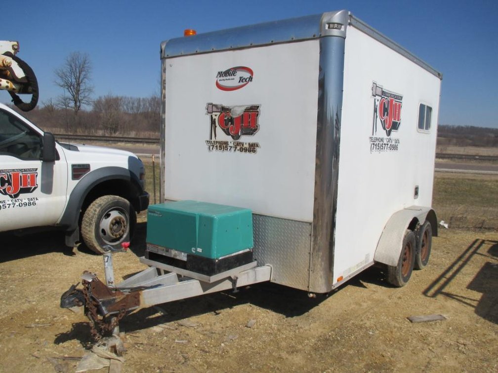 2011 Mobile Tech Enclosed Utility Trailer, 12' x 7', Vin 5NHUJE221BN072662