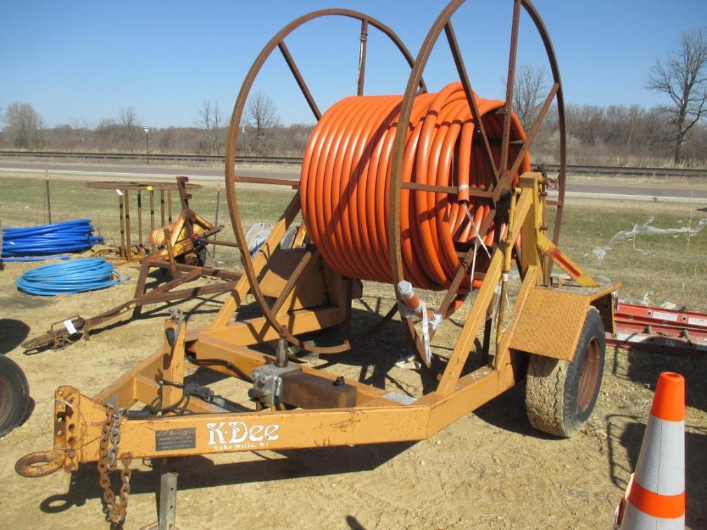 K. Dee Adjustable Cable Reel Trailer with Duraline 2 1/4" Tubing, 60" wide