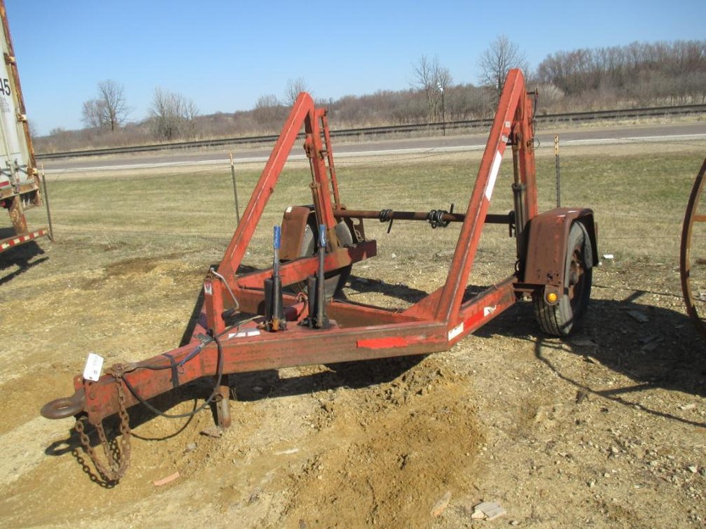 Hydraulic Adjustable Cable Reel Trailer, Model JTC8000, 64" Wide