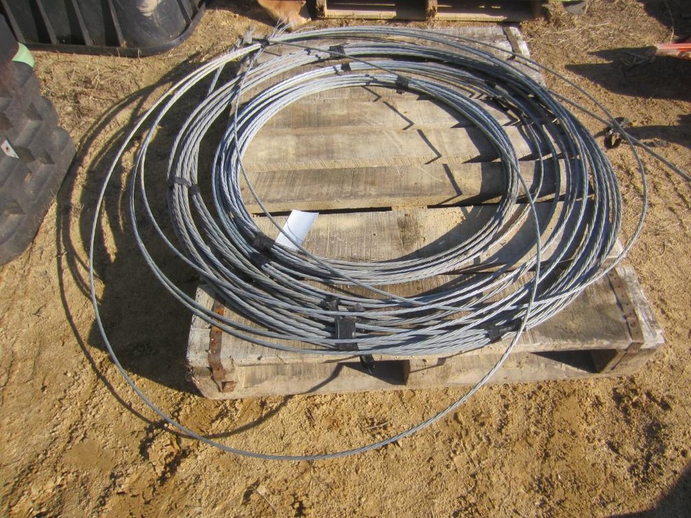 Several Small Partial Rolls Steel Cable
