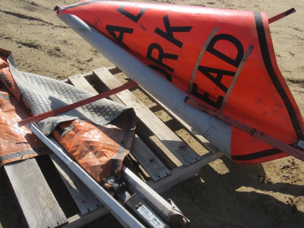 (2) Road Construction Signs with Stands