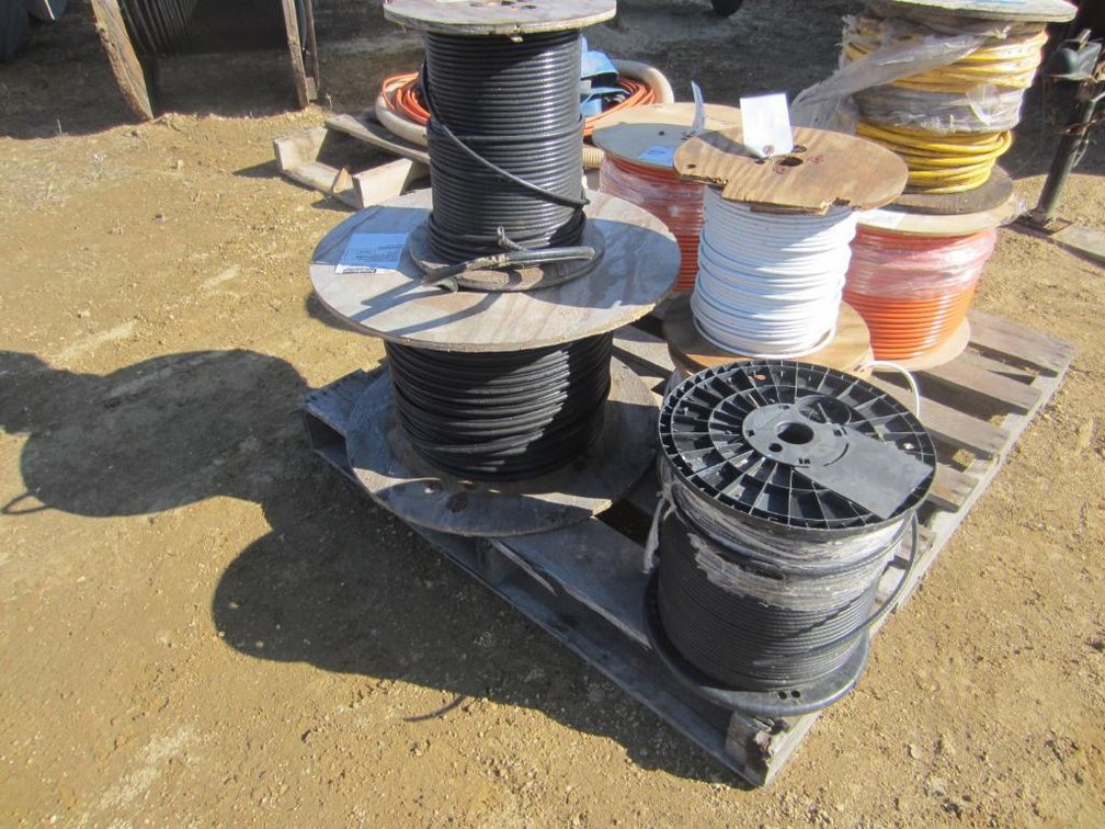 (5) Spools Various Size Telecommunication Cable