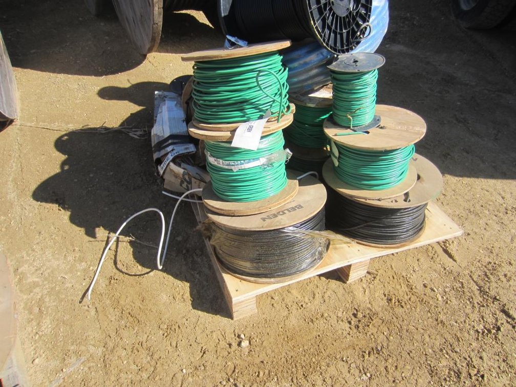 Pallet of Various Size Cables and Tubing
