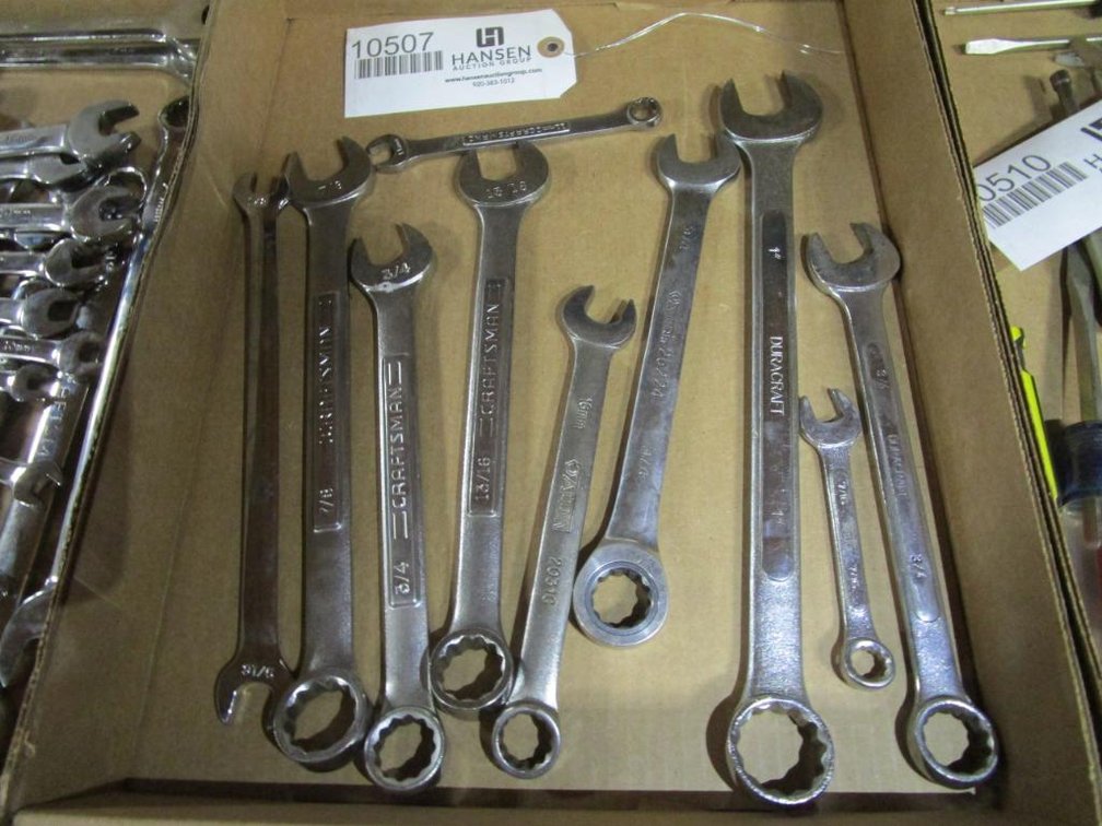 (10) Various Brand Standard Wrenches, Craftsman, Allen and Duracraft