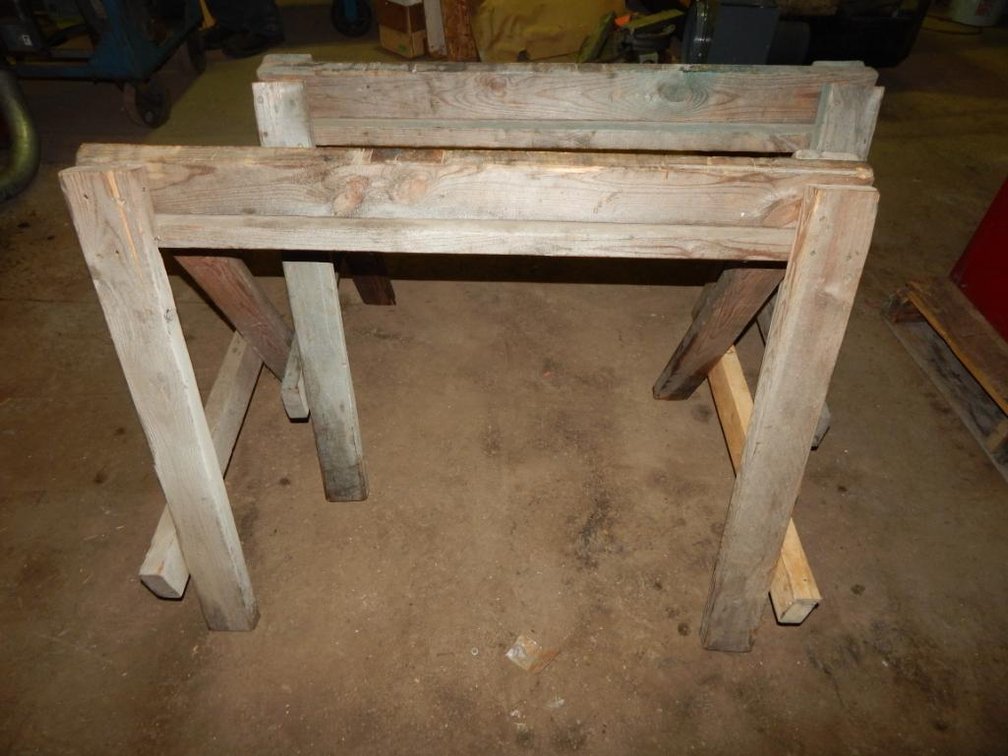 Pair of Wooden Saw Bucks 41in. Long 31in. High (OS)