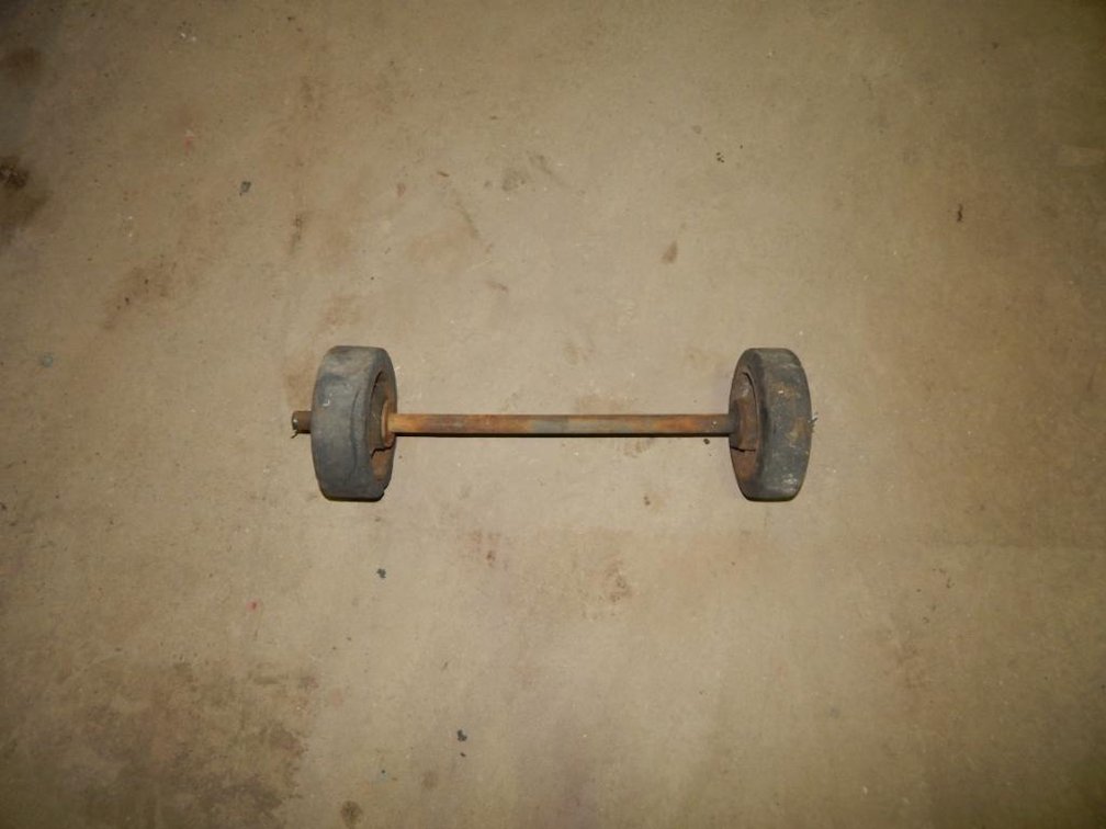 8 X 2in. Wheels & Axle 28in. Long Axle 18-1/4in. In Between Wheels   (OS)
