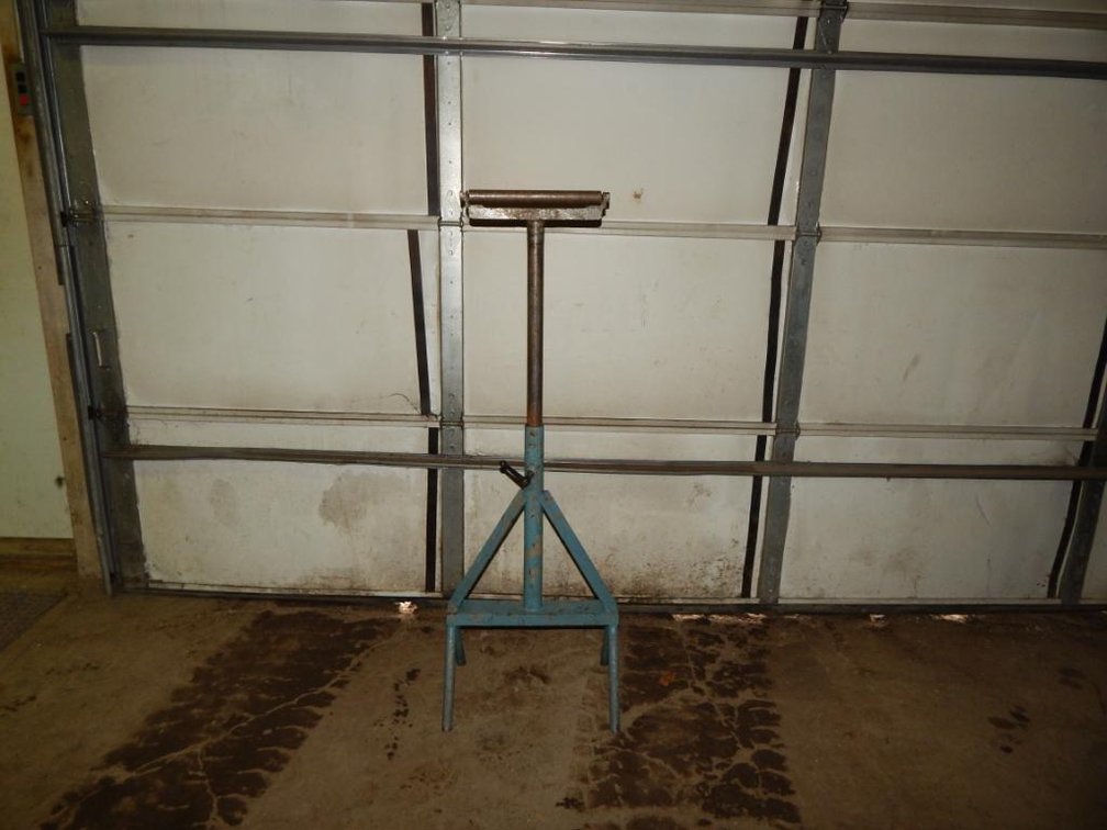 Adjustable Roller Stand 53in. Raised 33-1/2in. Lowered 12in. Long Roller 1-1/4in. Diameter Roller (OS)
