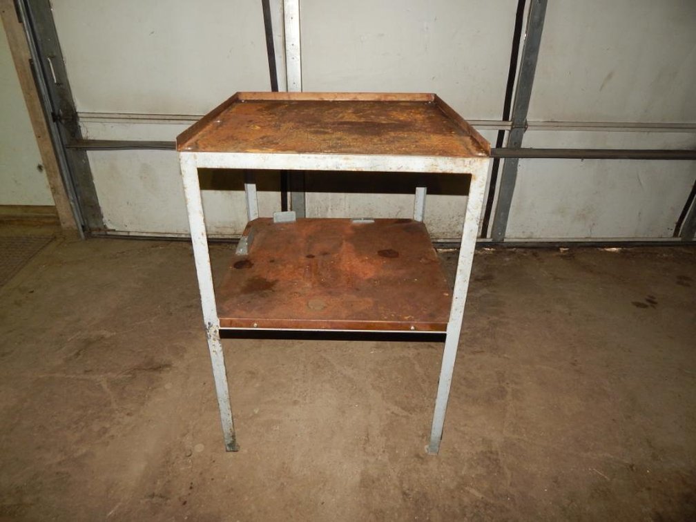 2-Shelf Metal Table 24-1/8 X 24 X 24-7/8in. Over All Dimensions 24-1/16 X 24in. Shelves (OS)