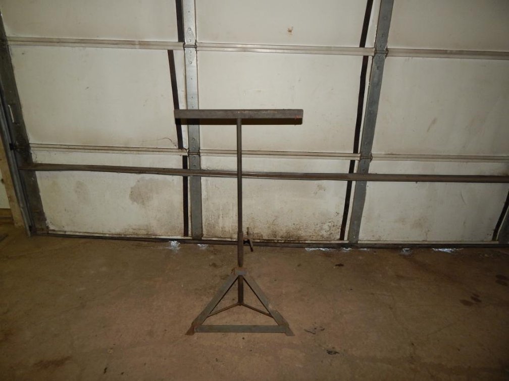 Adjustable Metal Stand 39-5/8in. Raised 24in. Lowered 20in. Long X 1-1/4in. Wide Platform (OS)