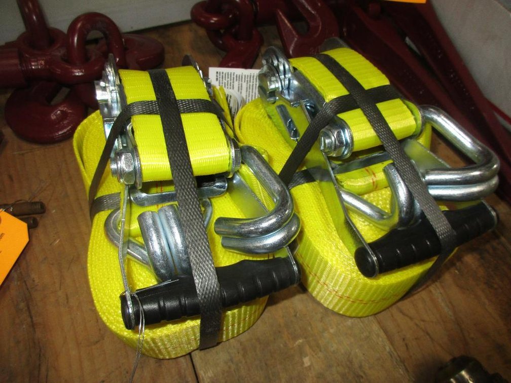 (2) New 2" x 27' Ratchet Straps  (CW)