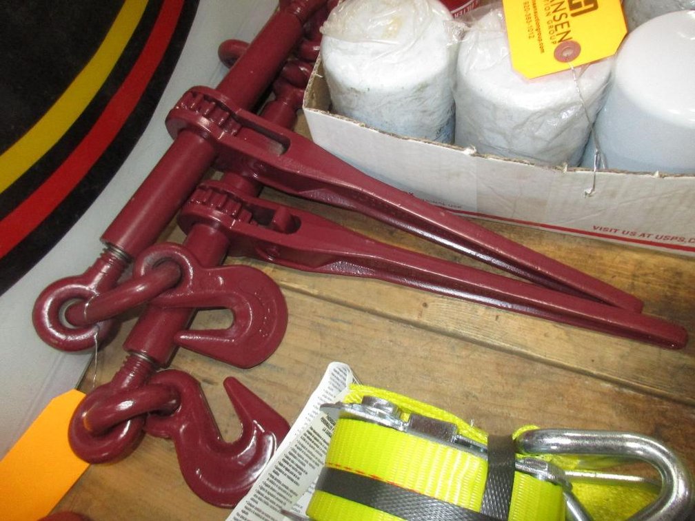 (2) New 3/8-1/2 Ratcheting Chain Binders  (CW)