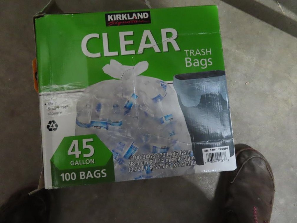 Kirkland Clear Trash Bags - Qty 2 boxes