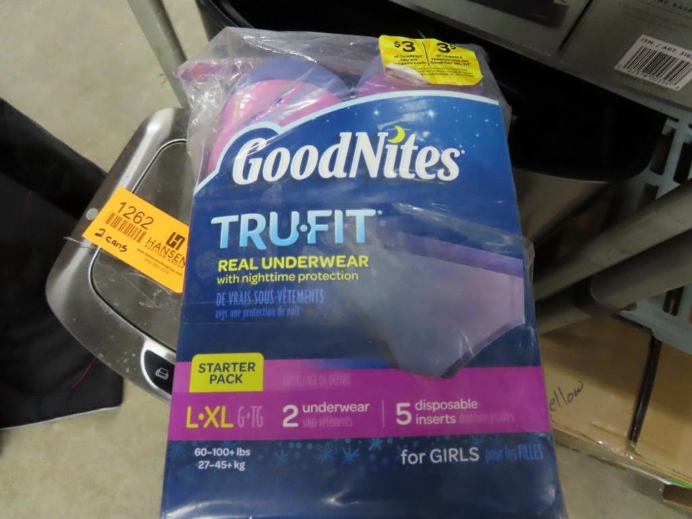 GoodNites Training Underwear (Girls L/XL) - Qty 3 starter packs