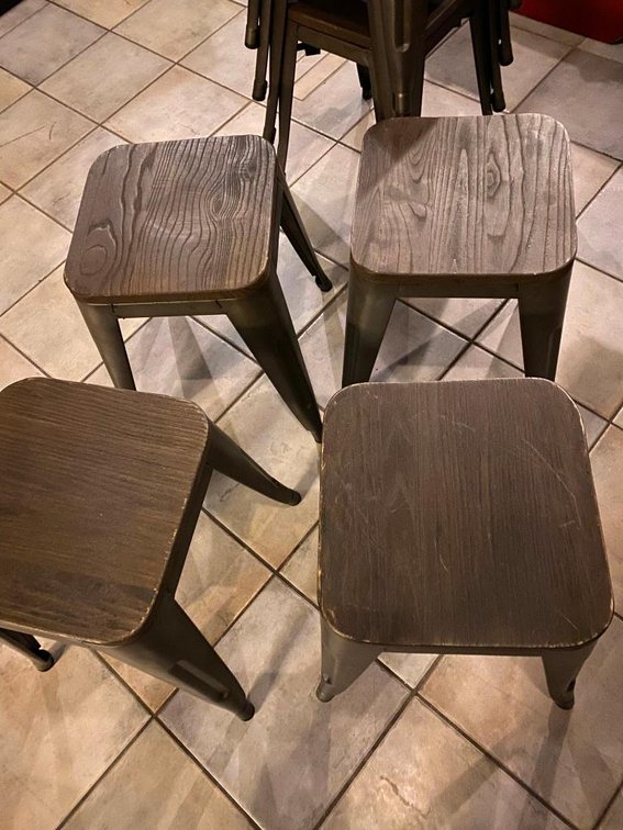 Extra Restaurant Bar Office Seating - Set of (4) 18" Stackable Seats