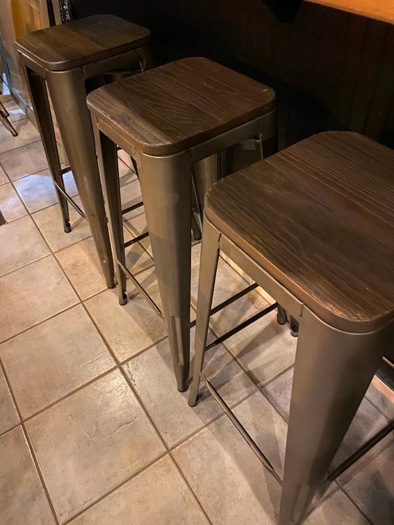 High Bar Stools - Set of (3) Stools