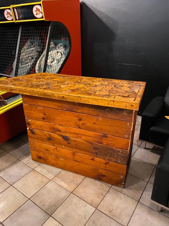 Custom Bar One Of A Kind Art Piece Wood Upcycled Materials Portable