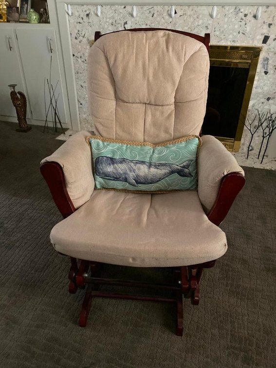 Rocker Recliner With Cushion And Removable Accent Pillow