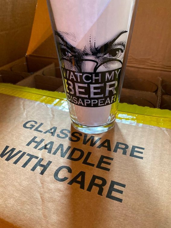 Case Of (24) Brand New Pint Beer Glasses