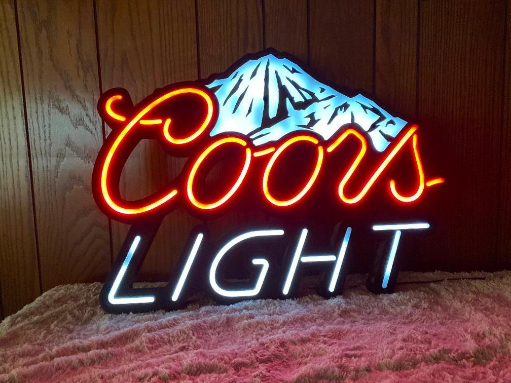 Coors Light Vintage Design LED Beer Sign Collector Item