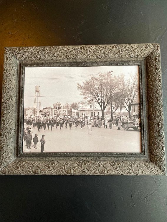 Large Historic Parade Photo Print In Ornate Heavy Frame