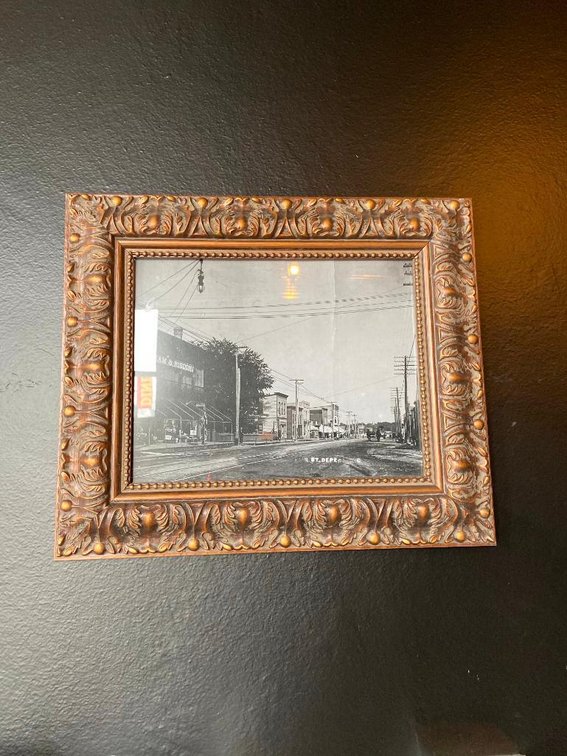 Medium Historic Old Main Ave Street Photo Print In Ornate Heavy Frame