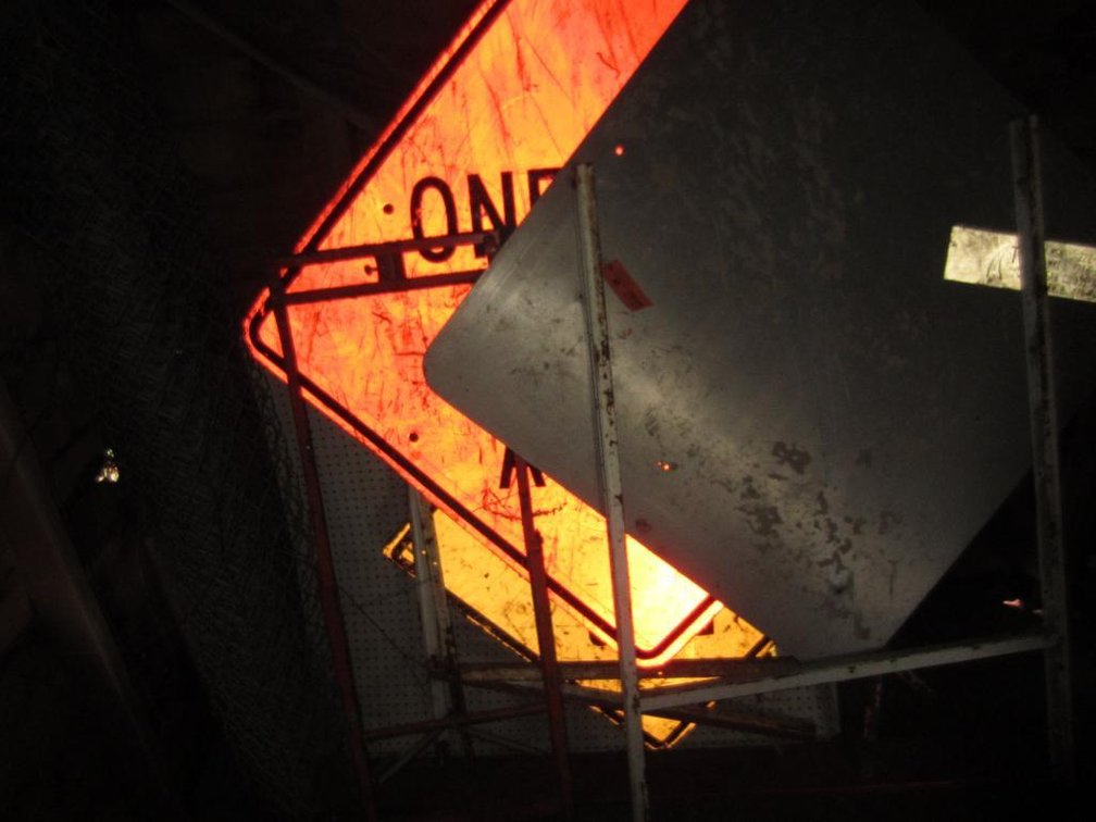 (2) Metal and (1) Wood Road Signs (S2)