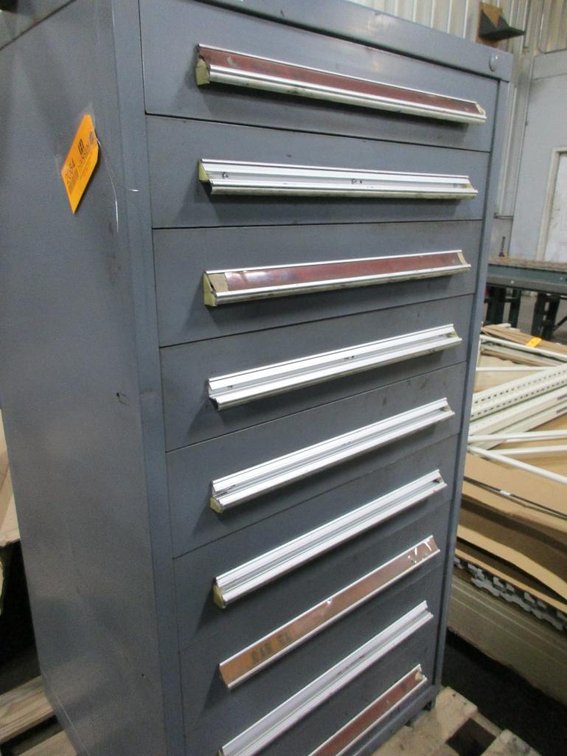 9 Drawer Stanley Vidmar Roller Drawer Cabinet  (  F  )