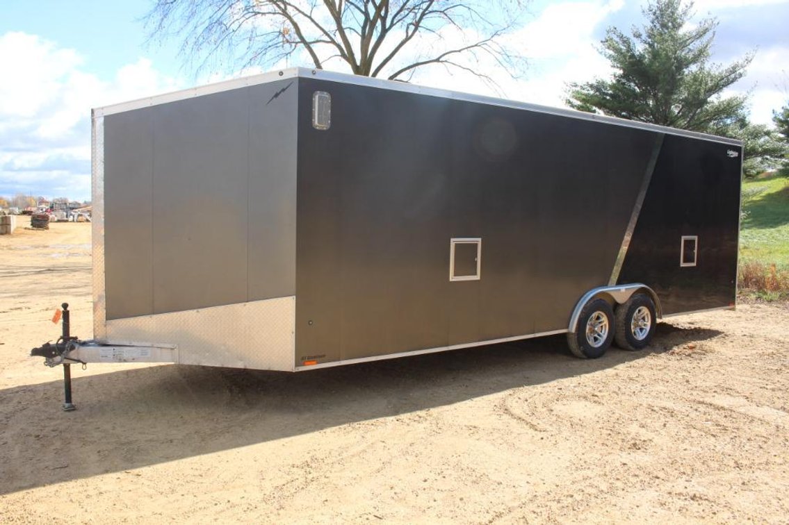2014 FOREST RIVER LIGHTENING ALUMINUM 24 FT ENCLOSED TRAILER, VIN# 5NHULTZ29EA106735