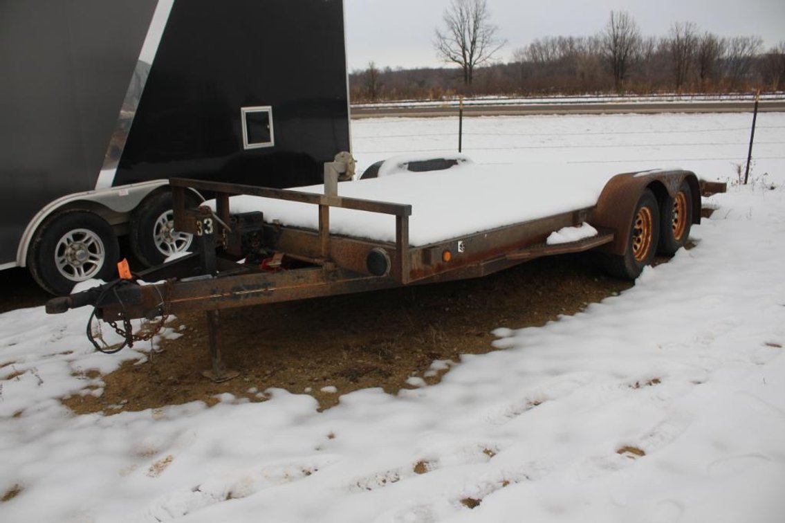 1995 ROAD CLIPPER TANDEM AXLE CAR TRAILER WITH TILT