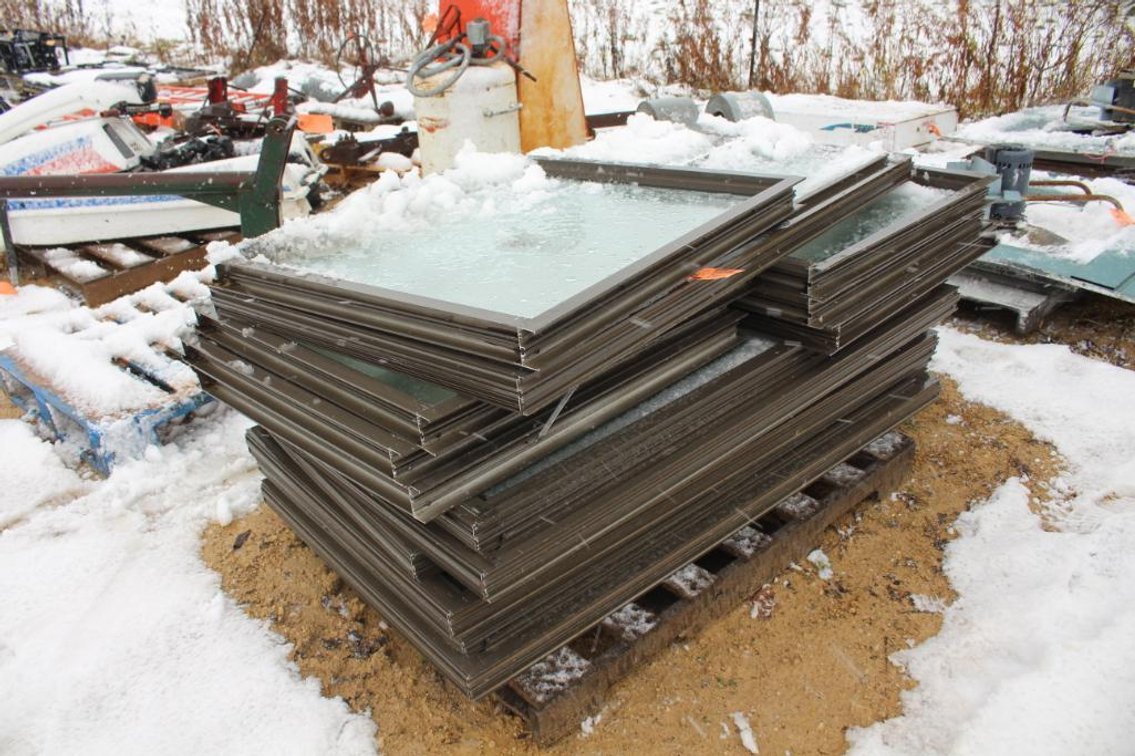 (14) ALUMINUM FRAMED WINDOWS