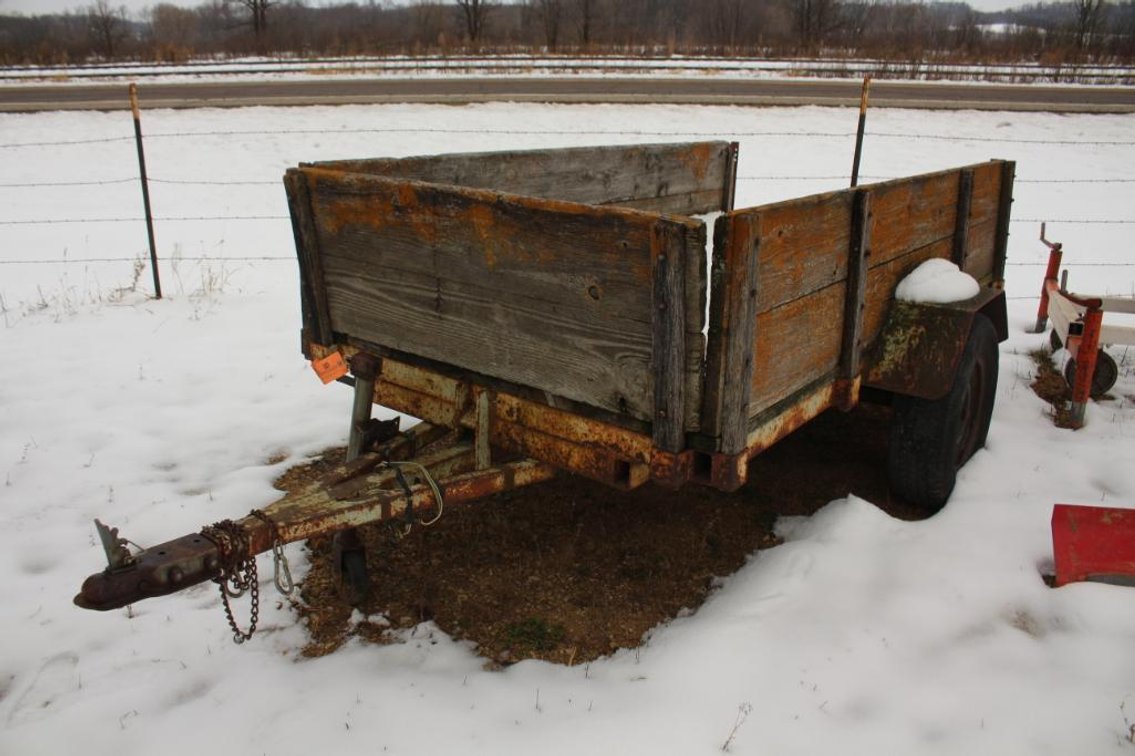 4 FT X 8 FT TRAILER WITH SPARE TIRE WITH EXTENSION TUNG AND TILT