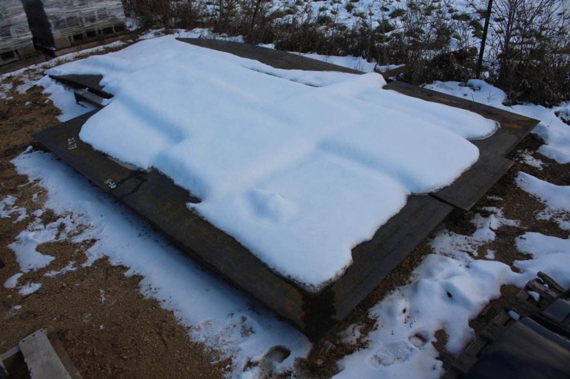 (3) PIECES OF LARGE 1/4" THICK STEEL PLATES