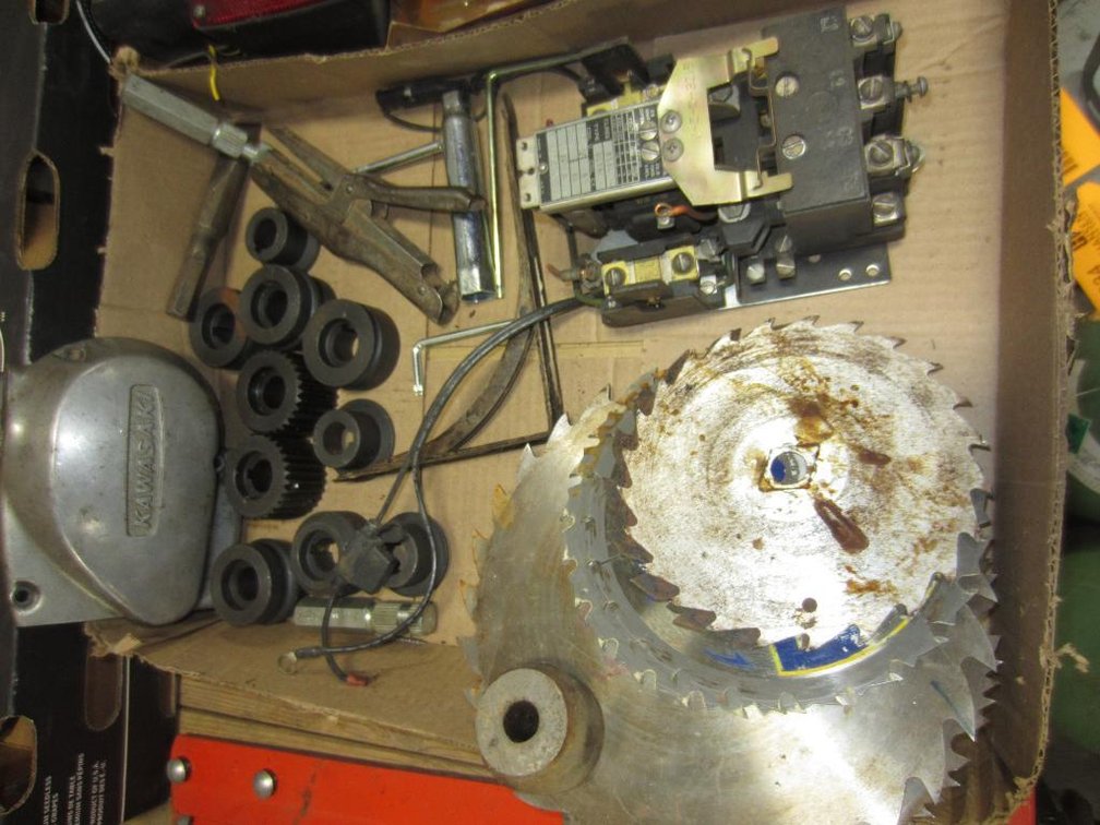 Box of Bead Roller Dies and Saw Blades (CW)