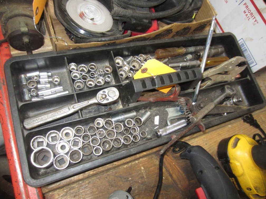 Trays of Sockets and Misc. Tools (CW)