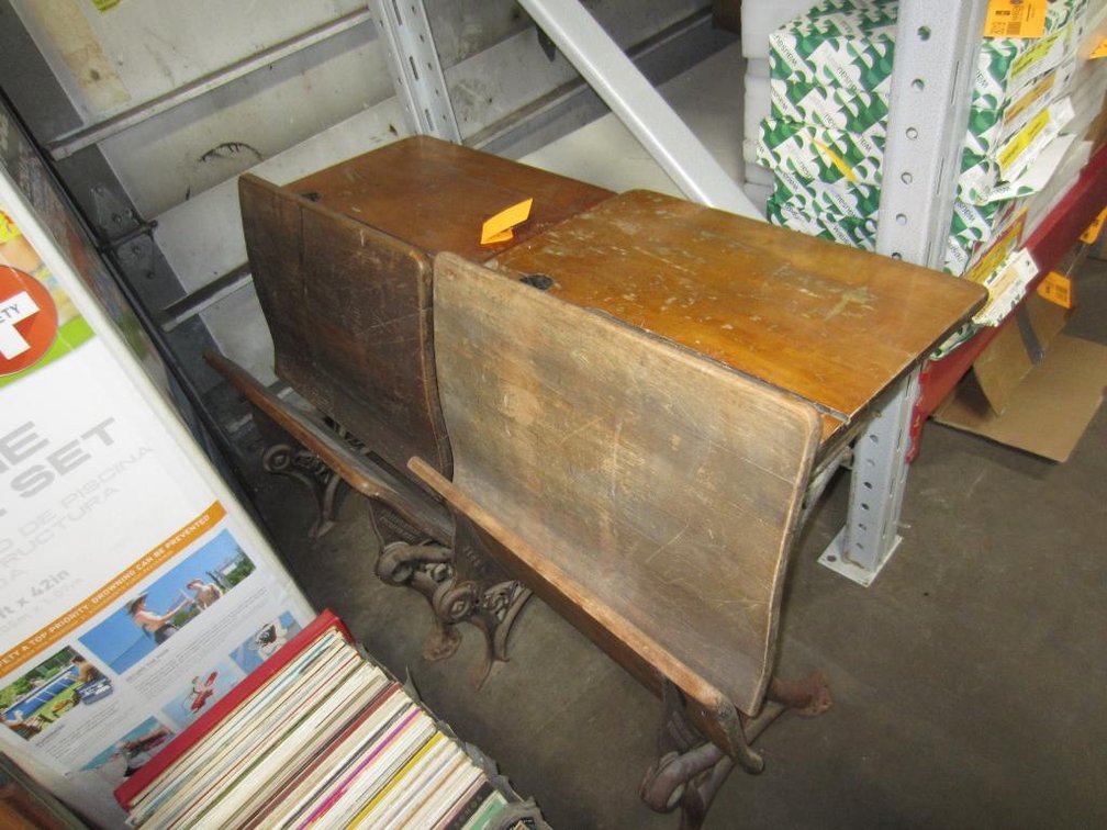 (2) Vintage School Desks (D)