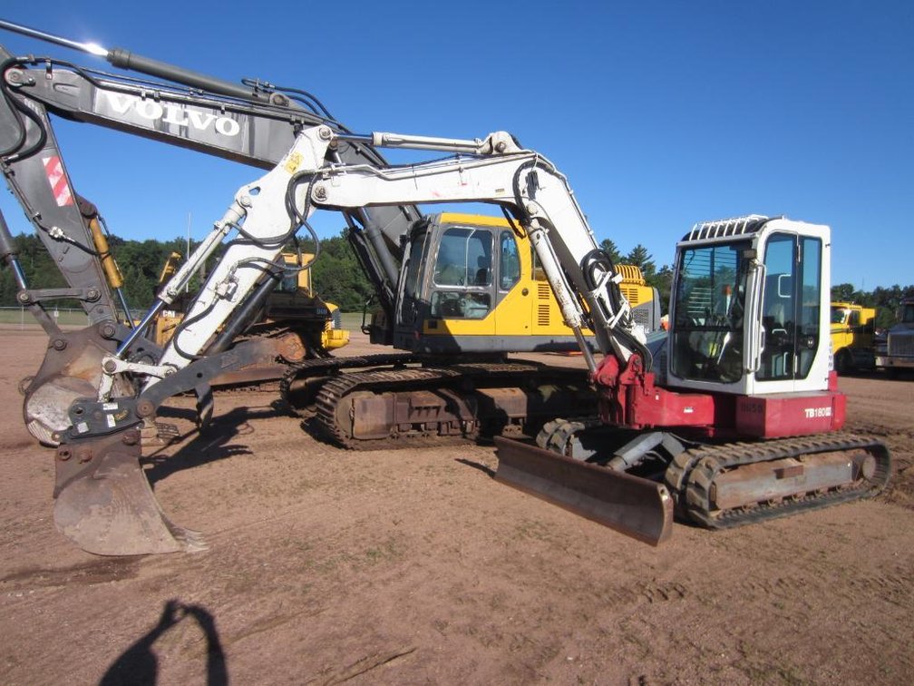 2007 Takeuchi TB180FR Mini Excavator, SN 17830650, Thumb Attachment. Nitke Yard (Mosinee, WI)