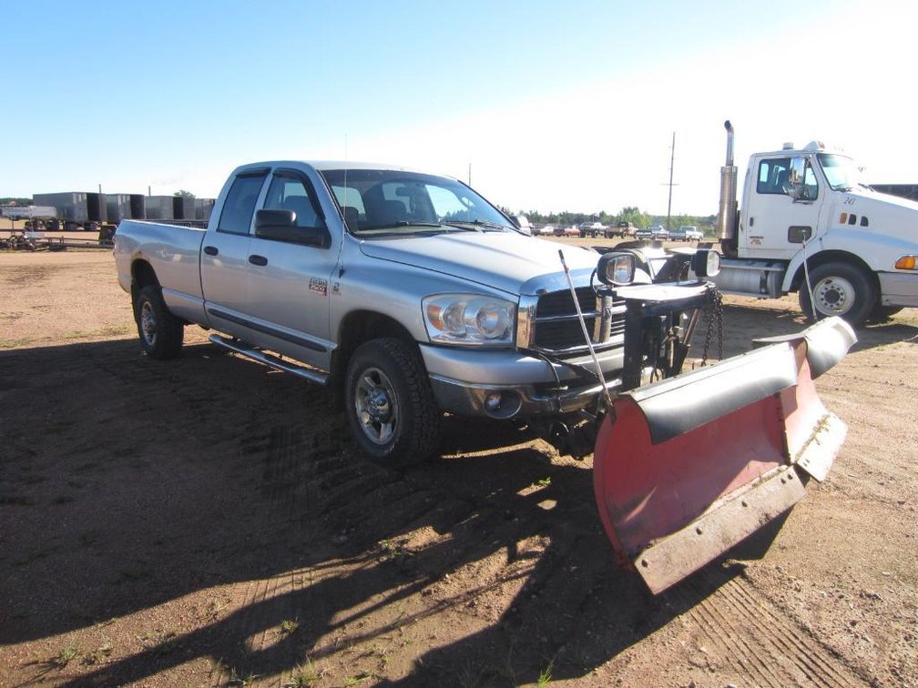 2007 Dodge Ram 4X4, 2500 Turbo Diesel 6.7L, Western V Plow, Miles Read 139,801, Well Maintained, Good Runner. Nitke Yard (Mosinee, WI) 