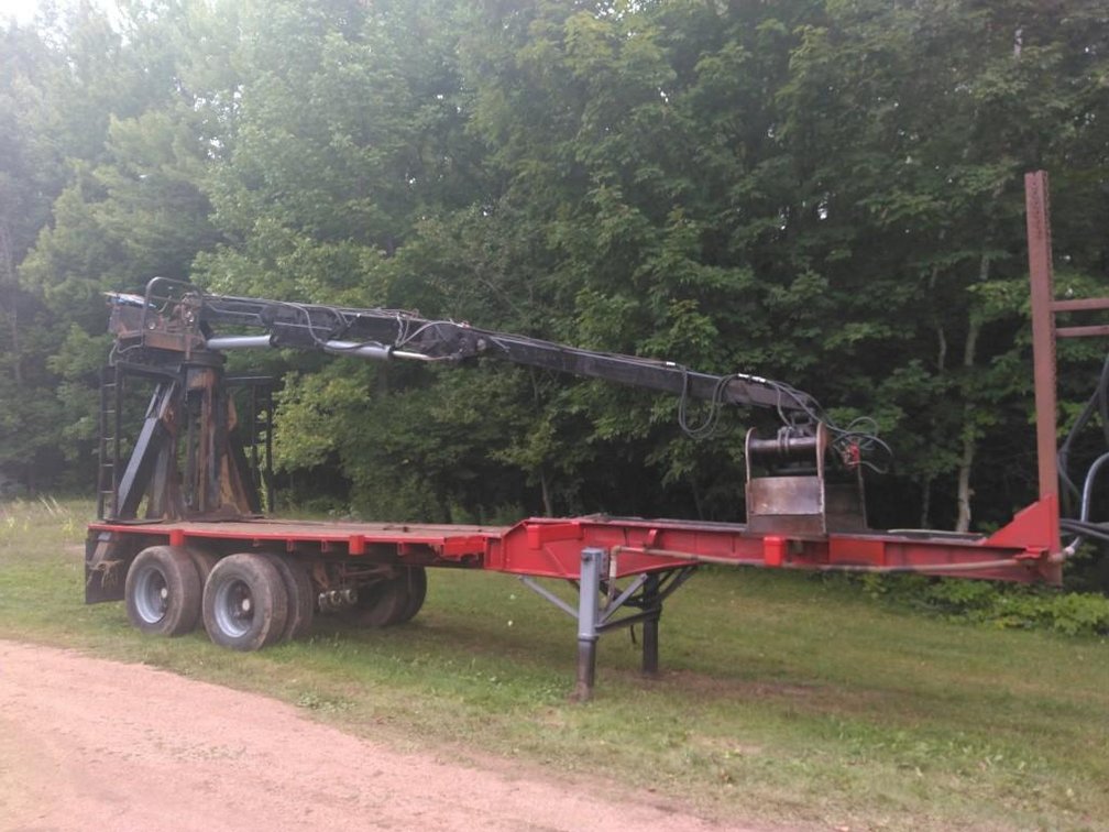 Dorsey Log Trailer with Prentice 120 Extenda Boom Loader on 22.5 Tires, (Merrill, WI)