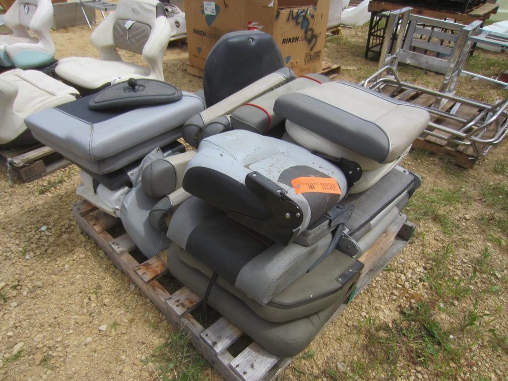 Pallet of Various Boat Seats and Pads
