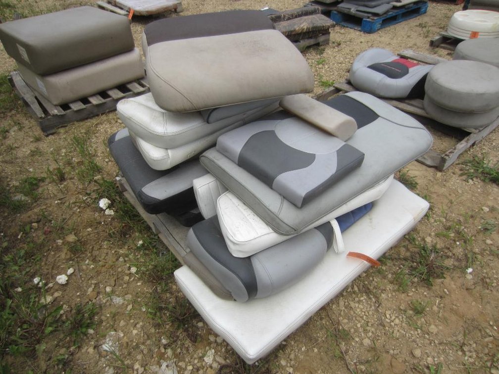 Pallet of Various Boat Seats and Pads