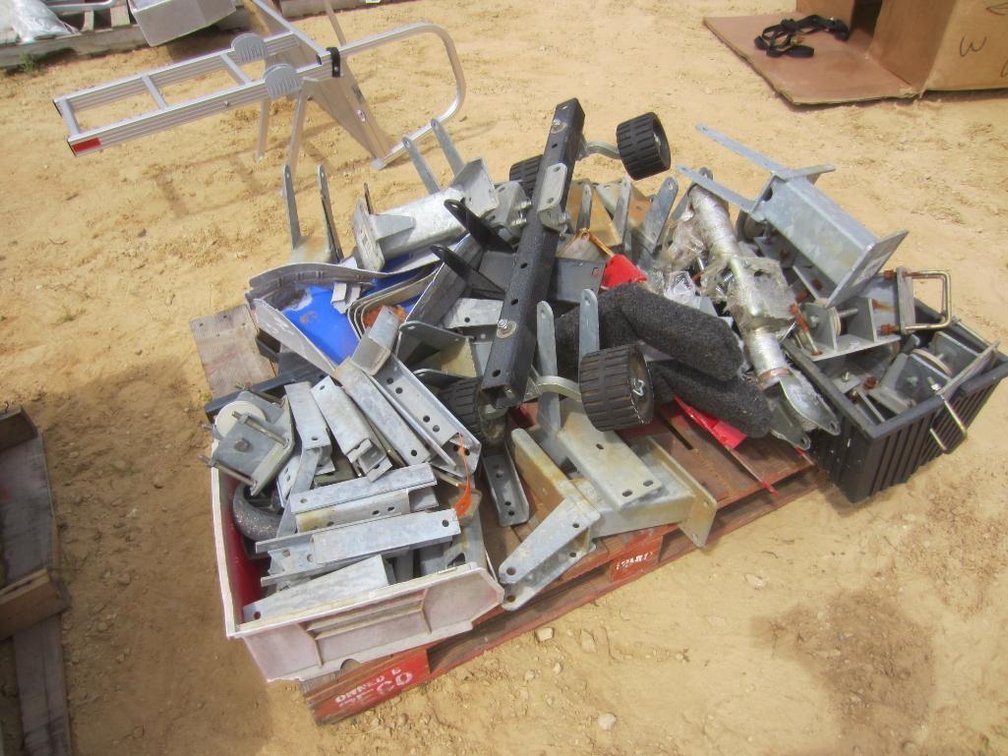 Pallet of Various Boat Trailer Parts