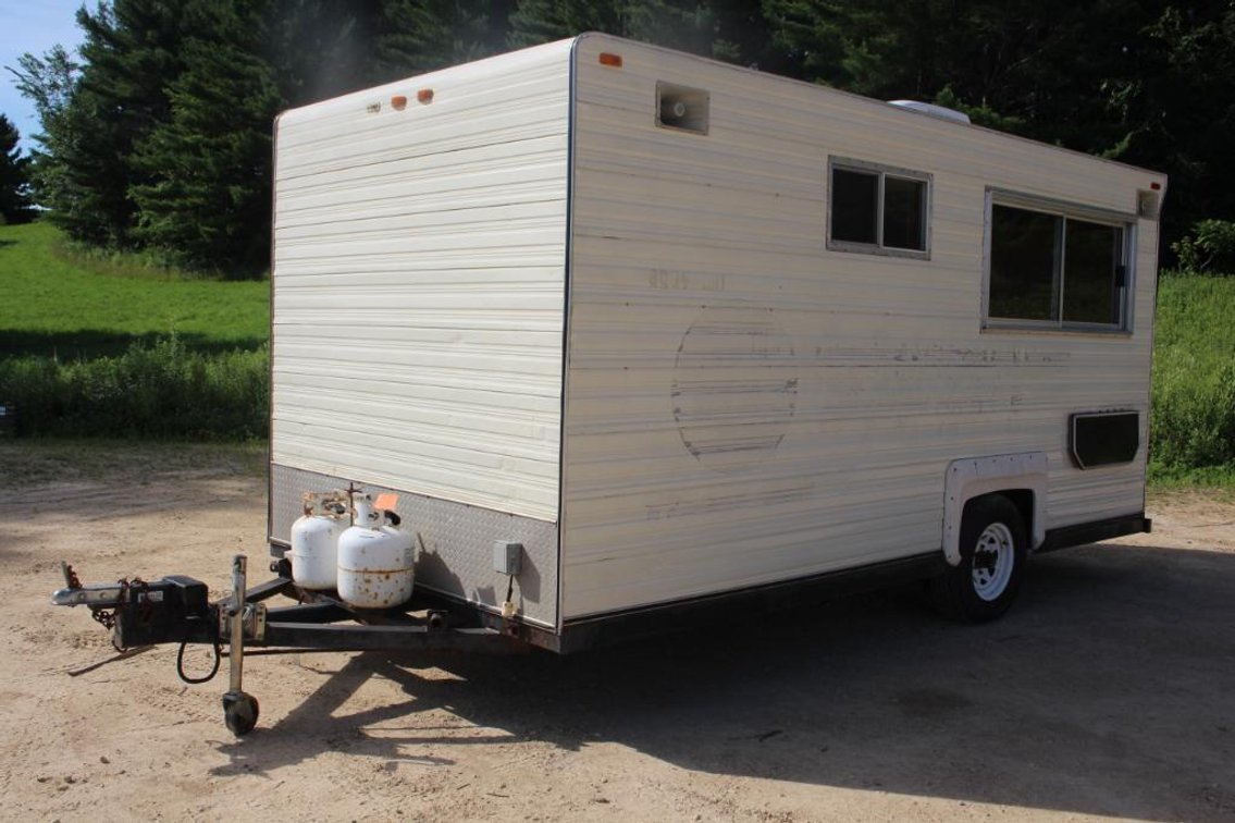 MOBILE ENCLOSED OFFICE TRAILER WITH P.A. SYSTEM