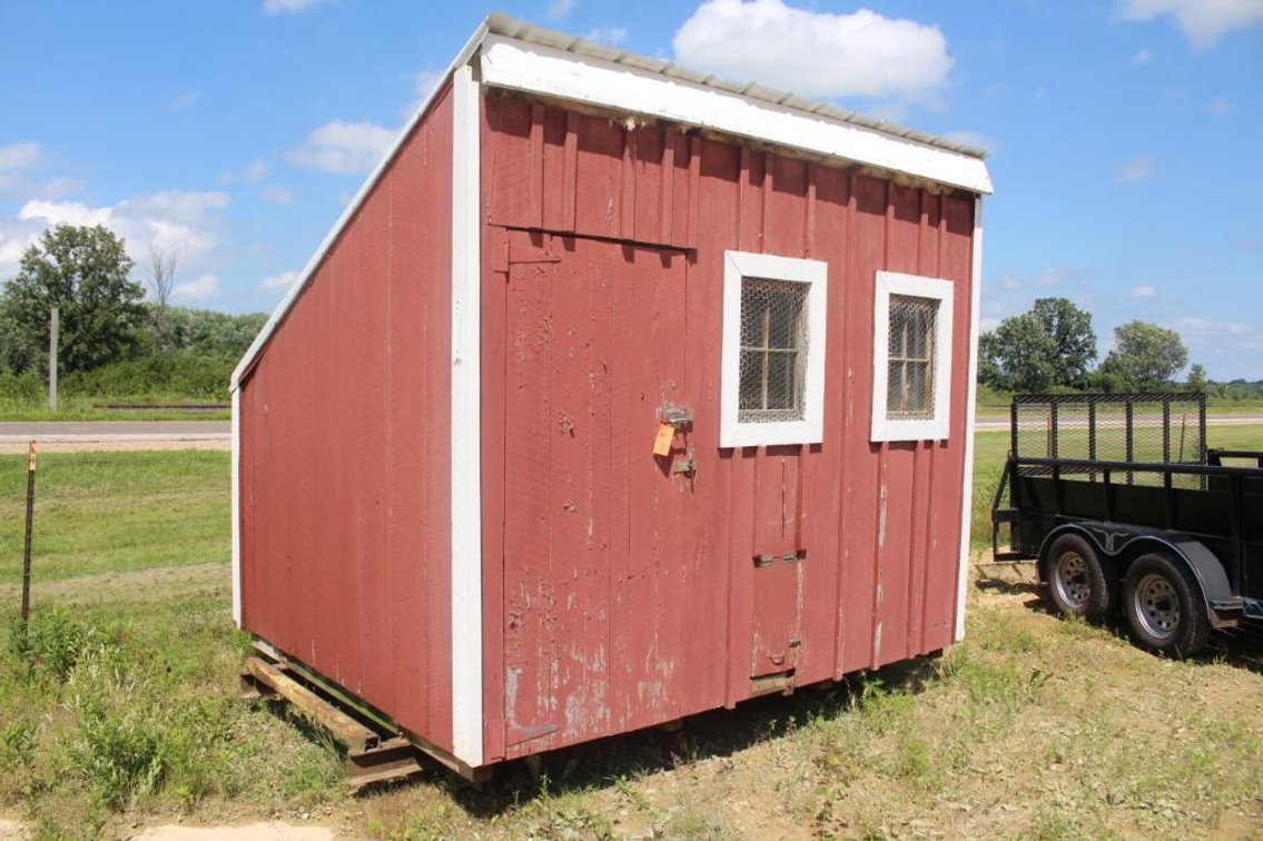 PORTABLE CHICKEN COOP WITH NEST BOXES, FEEDERS AND MORE