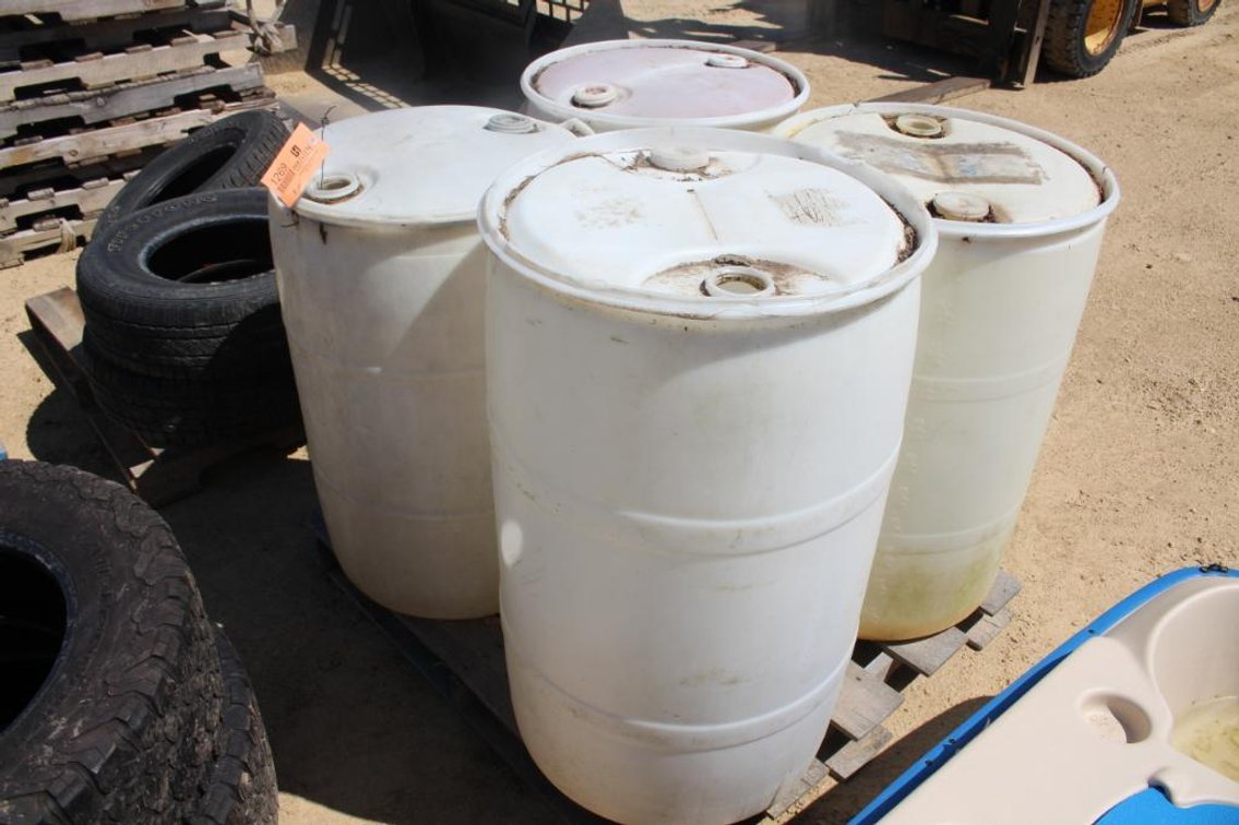 (4) 55 GALLON BARRELS