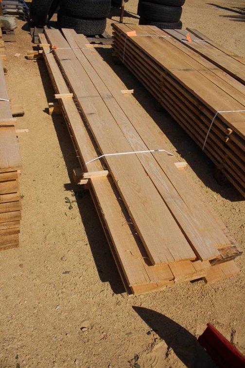 APPROXIMATELY 88 BOARD FT OF ROUGH SAWED OAK LUMBER