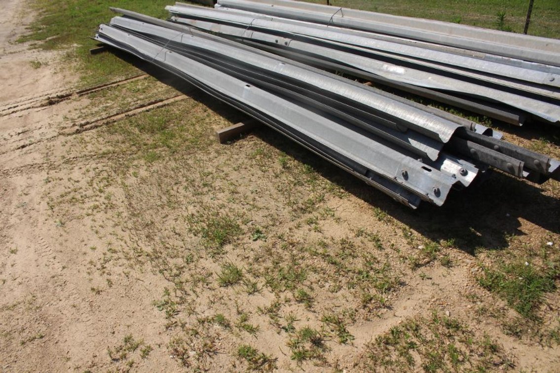 (16) USED GALVANIZED GUARD RAILS