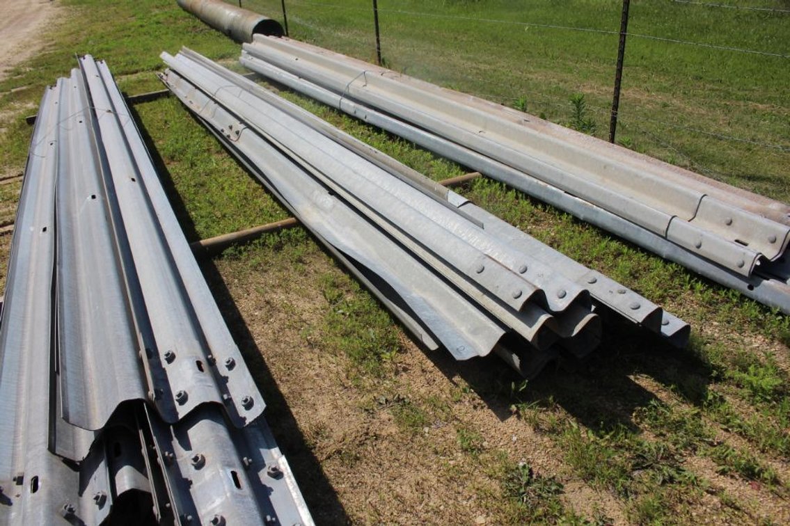 (13) USED GALVANIZED GUARD RAILS