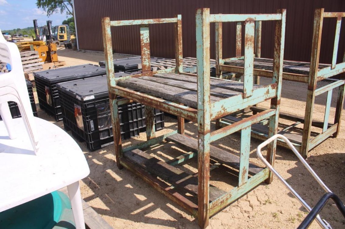 (2) STACKABLE STEEL RACKS