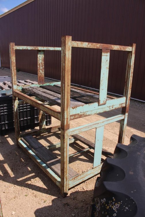 (2) STACKABLE STEEL RACKS