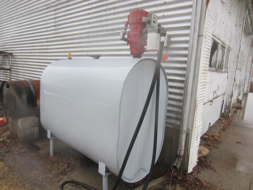 Metal Fuel Tank on Legs with a Tokheim Electric Pump, 60"x27"x51"